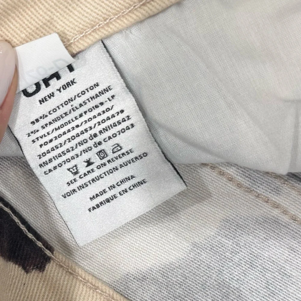 OAT New York Cow Print High Rise Wide Leg Jeans | Size 28 / 6 | NWT - Picture 5 of 7